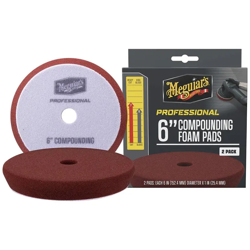 Meguiar's Professional 6" Compounding Foam Pads *2-Pack [M6cfp2] 1