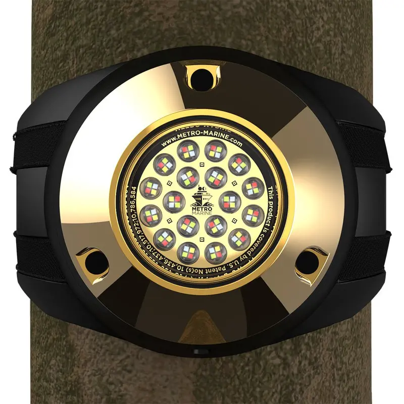 Metro Marine High-Output Piling Mount Underwater Light W/Intelligent Full Spectrum Leds - Rgbw, 90 Beam [F-Pmr1-Fs-90] 1