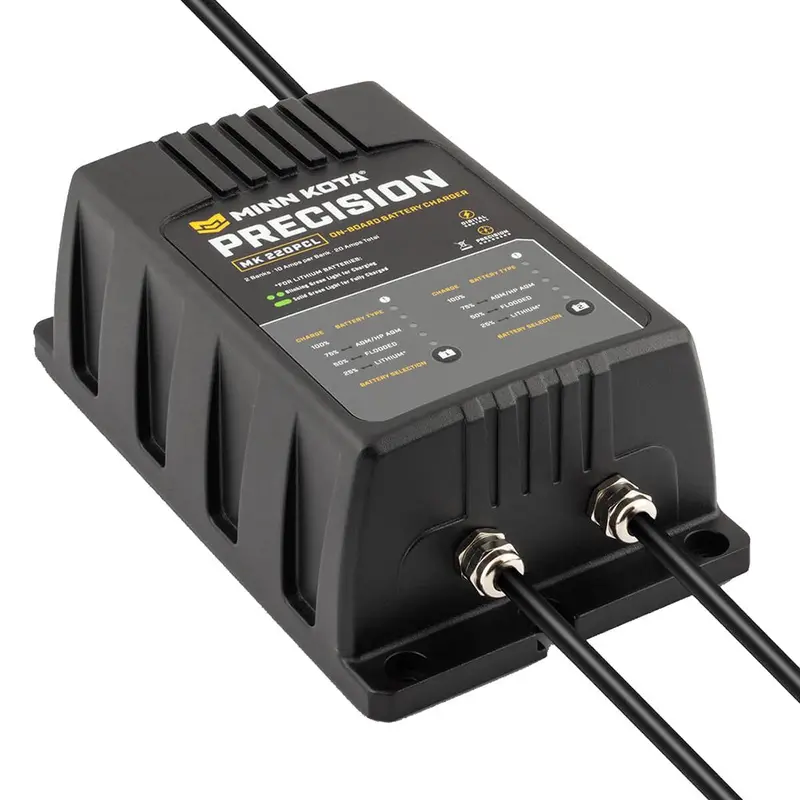 Minn Kota On-Board Precision Charger Mk-220 Pcl 2 Bank X 10 Amp Li Optimized Charger [1832201] 1