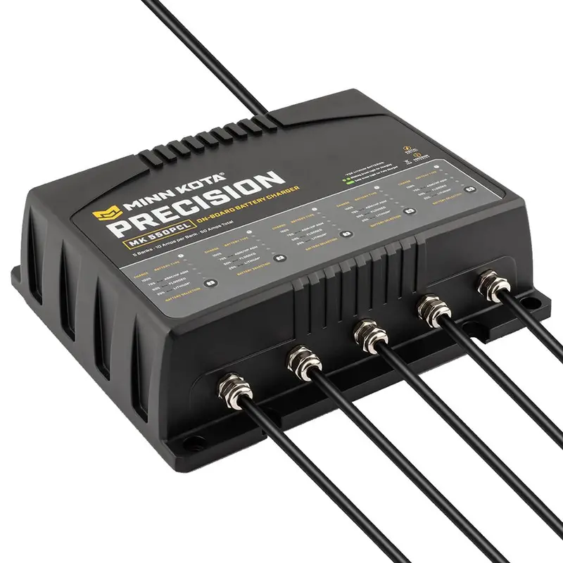 Minn Kota On-Board Precision Charger Mk-550 Pcl 5 Bank X 10 Amp Li Optimized Charger [1835500] 1