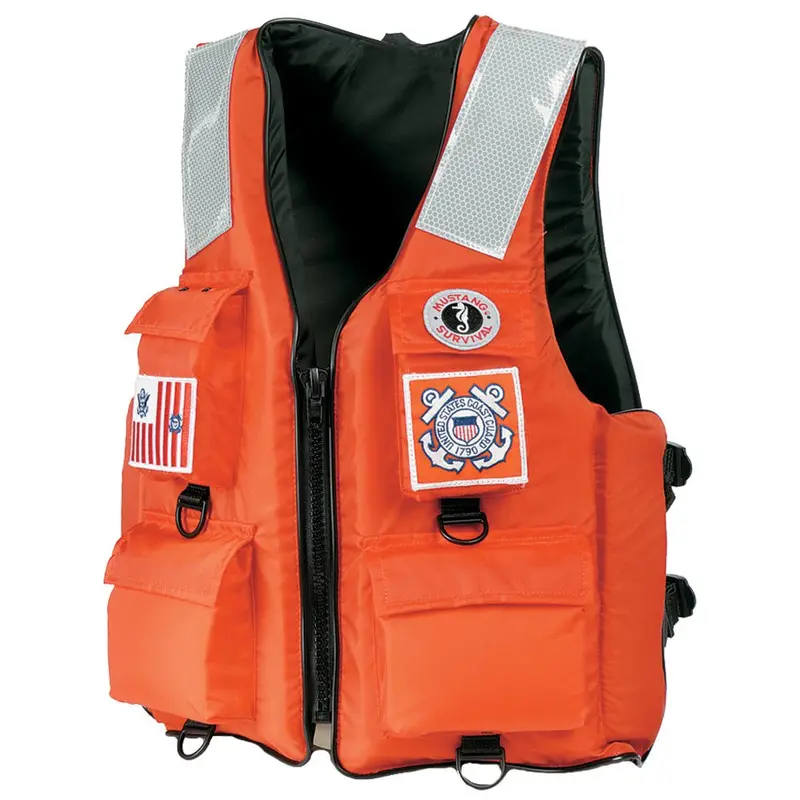 Mustang 4-Pocket Flotation Vest - Orange - Small [Mv3128t2-2-S-216] 1
