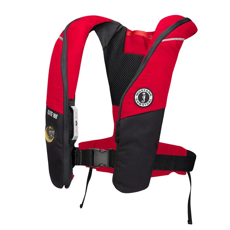 Mustang Elite 190 Offshore Inflatable Pfd - Red/Black [Md3170-123-0] 1