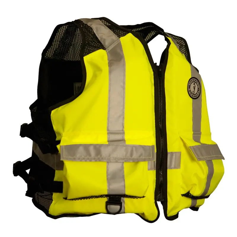 Mustang High Visibility Industrial Mesh Vest - Fluorescent Yellow/Green/Black - Xxl/3Xl [Mv1254t3-239-Xxl/Xxxl-216] 1