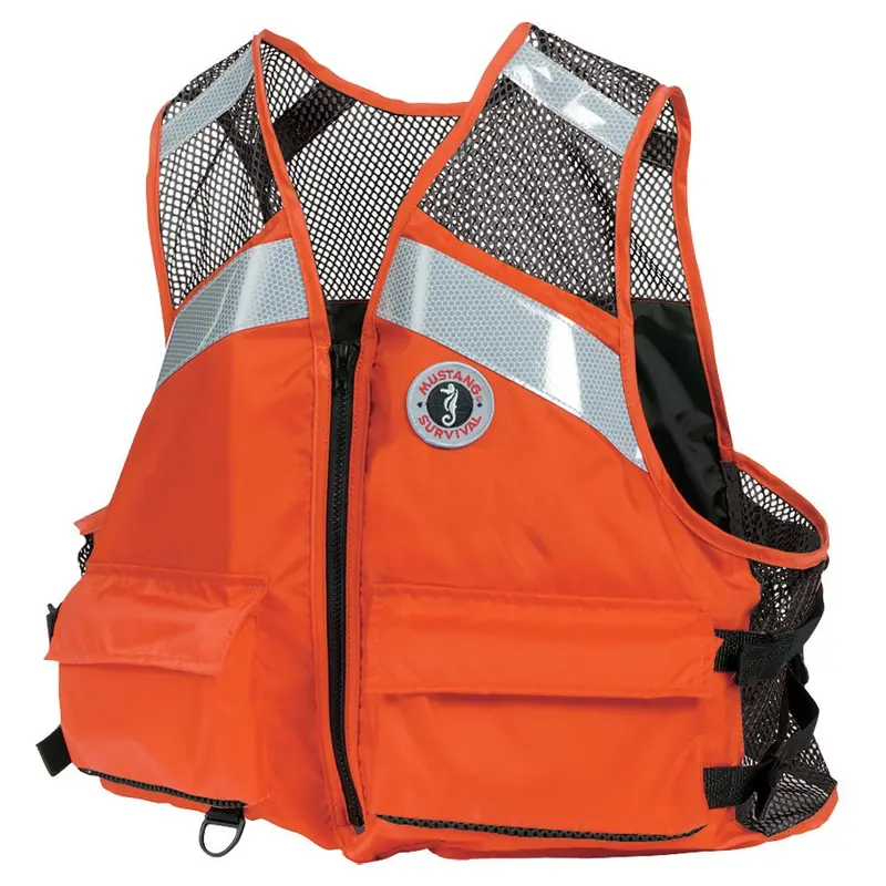 Mustang Industrial Mesh Vest - Orange - Large/Xl [Mv1254t1-2-L/Xl-216] 1