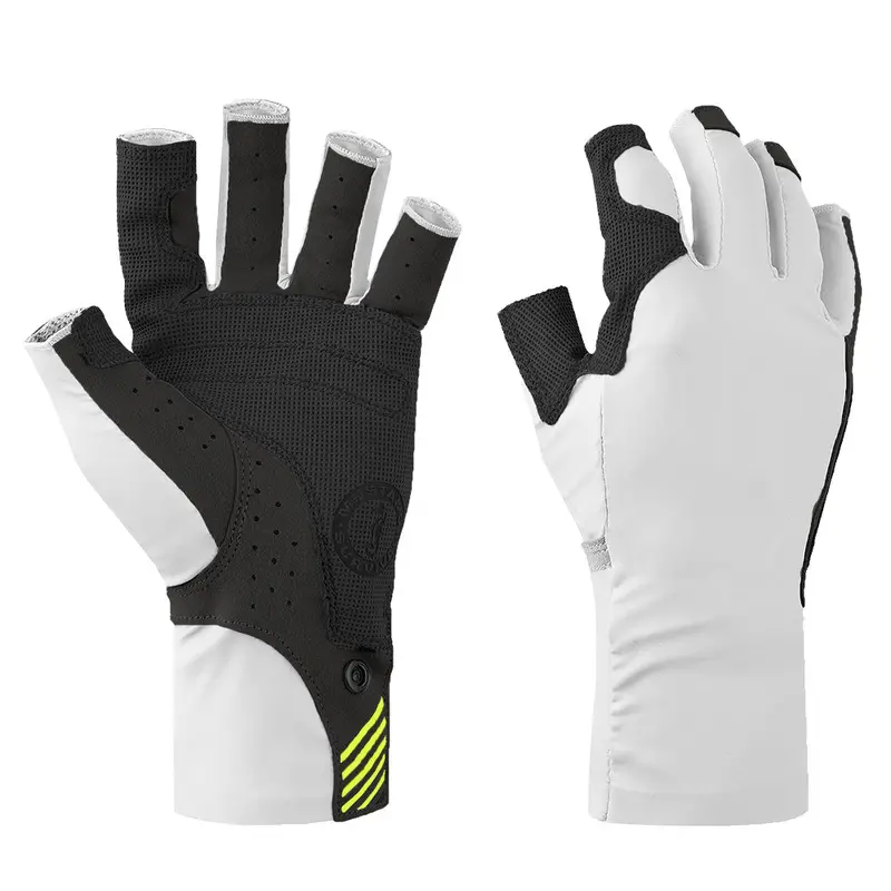 Mustang Traction Uv Open Finger Gloves - White  Black - Xl [Ma6007-267-Xl-267] 1