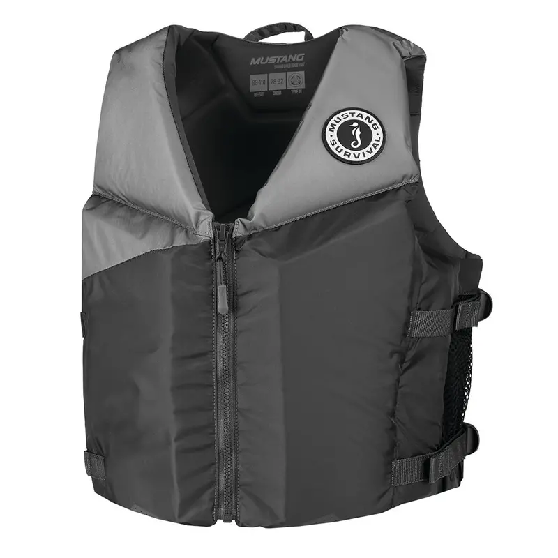 Mustang Young Adult Rev Foam Vest - Grey/Light Grey/Fluorescent Yellow - Universal [Mv360002-821-0] 1