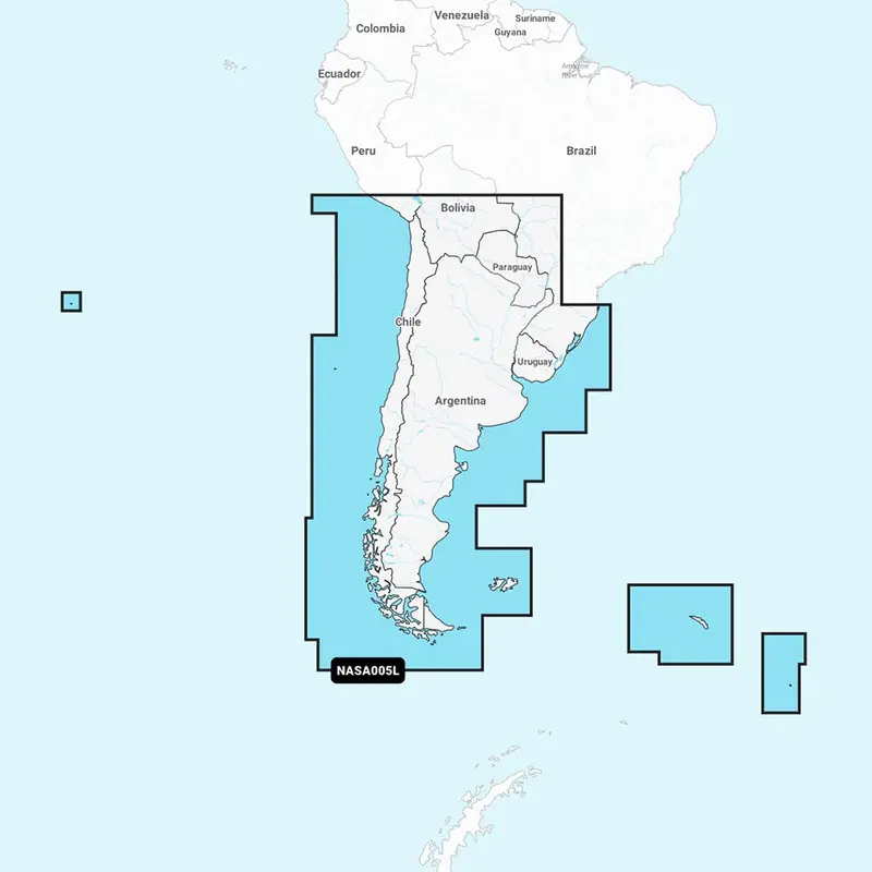 Navionics Nasa005l - Chile, Argentina  Easter Island - Navionics+ [010-C1365-30] 1