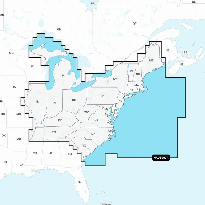 Navionics Naus007r - U.S. East - Navionics+ [010-C1370-30] 1