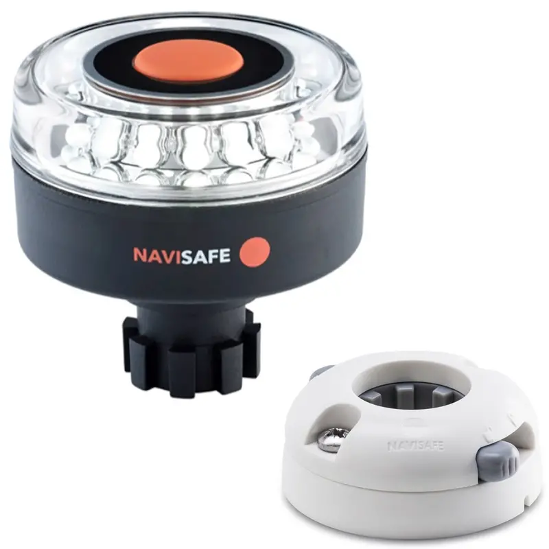Navisafe Navilight 360 2Nm W/Navibolt Base  Horizontal Mount - White [042Kit5] 1