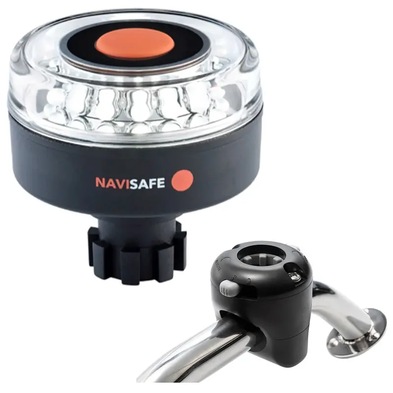 Navisafe Navilight 360 2Nm W/Navibolt Base  Rail Mount - Black [042Kit] 1