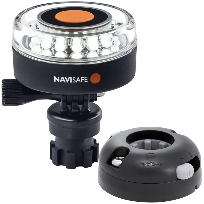 Navisafe Navilight 360 2Nm White W/Navimount Base  Horizontal Mount - Black [040Kit7] 1
