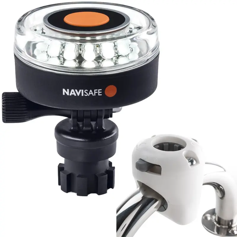 Navisafe Navilight 360 2Nm White W/Navimount Base  Rail Mount - White [040Kit3] 1