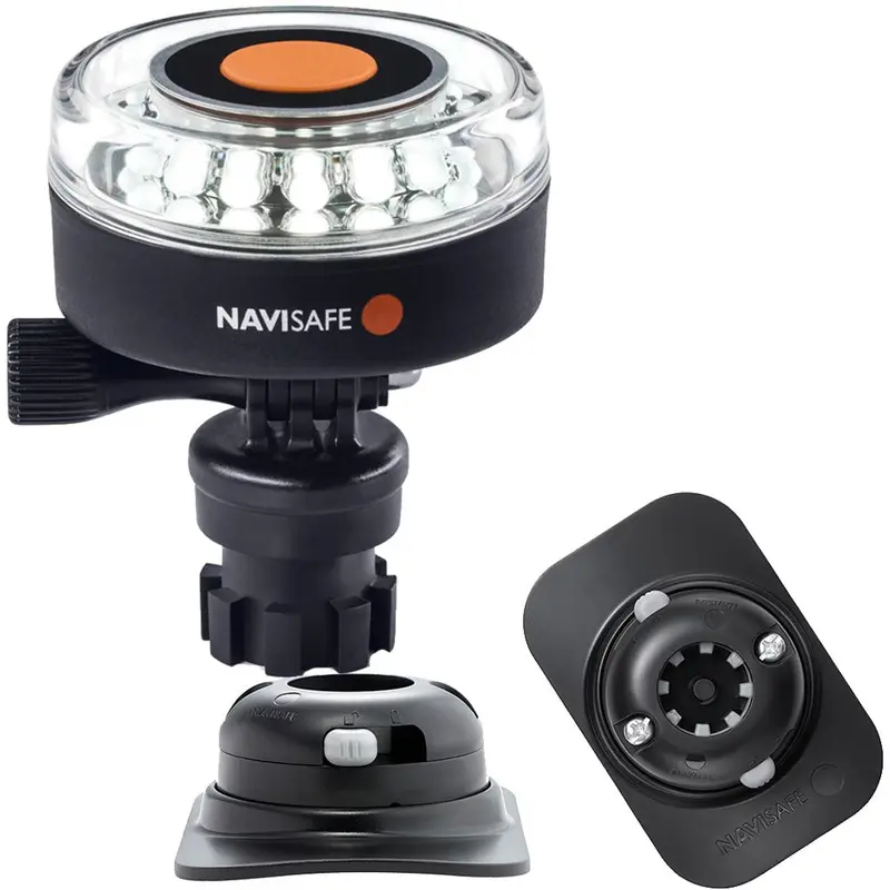 Navisafe Navilight 360 2Nm White W/Navimount Base  Rib Mount - Black [040Kit2] 1