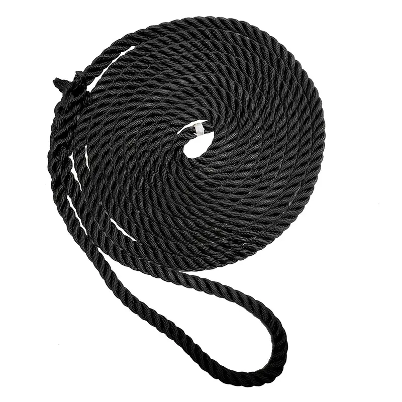 New England Ropes 3/4" Premium 3-Strand Dock Line - Black - 35 [C6054-24-00035] 1