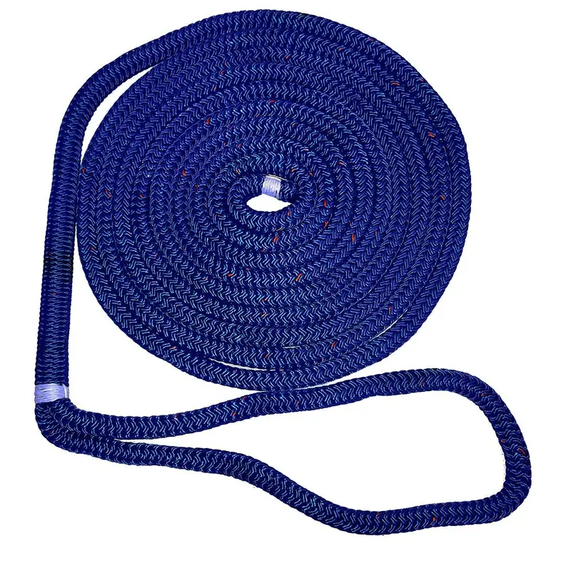 New England Ropes 3/8" Double Braid Dock Line - Blue W/Tracer - 15 [C5053-12-00015] 1
