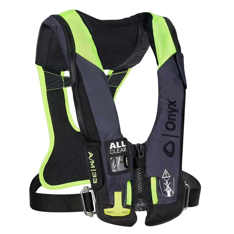 Onyx Impulse A/M 33 All Clear W/Harness Auto/Manual Inflatable Life Jacket - Grey [134300-701-004-21] 1