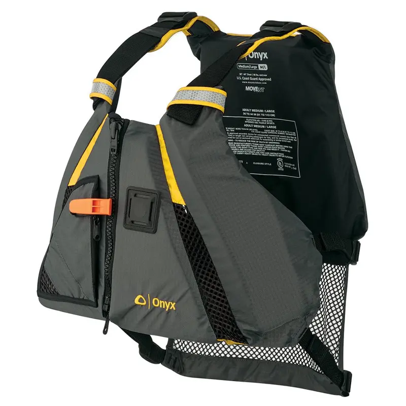 Onyx Movement Dynamic Paddle Sports Vest - Yellow/Grey - M/L [122200-300-040-18] 1