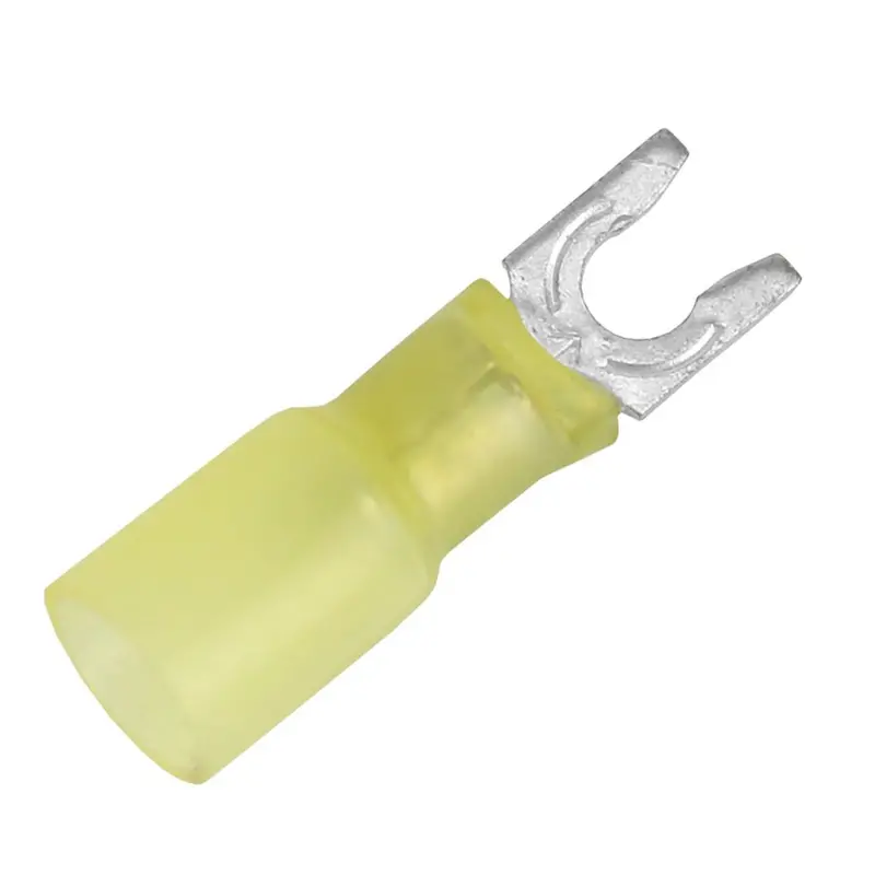 Pacer 12-10 Awg Heat Shrink Spade Terminal - #8 Stud Size - 100 Pack [Te10-8Slf-100] 1