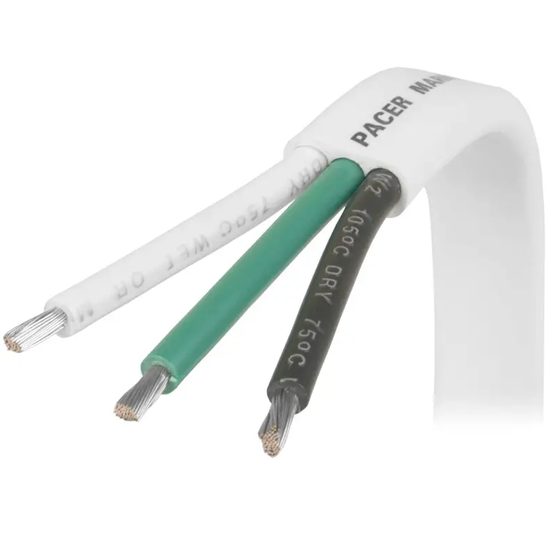 Pacer 14/3 Awg Triplex Cable - Black/Green/White - 100  [W14/3-100] 1