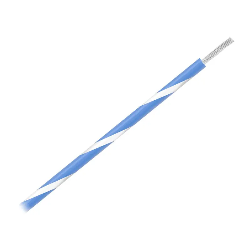 Pacer 16 Awg Gauge Striped Marine Wire 500' Spool - Blue W/White Stripe [Wul16bl-9-500] 1