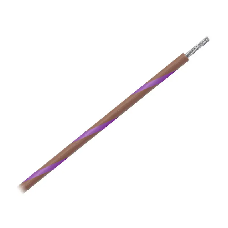 Pacer 16 Awg Gauge Striped Marine Wire 500' Spool - Brown W/Violet Stripe [Wul16br-7-500] 1