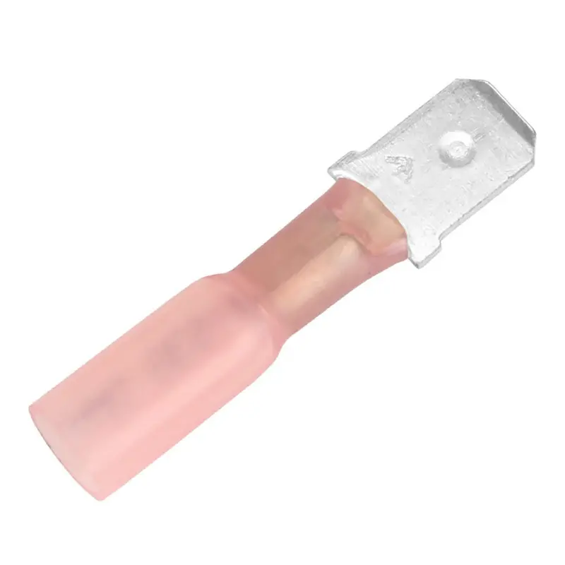 Pacer 22-18 Awg Heat Shrink Male Disconnect - 100 Pack [Tde18-250M-100] 1
