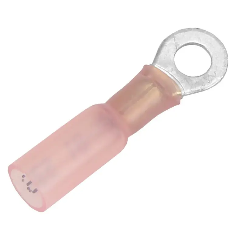 Pacer 22-18 Awg Heat Shrink Ring Terminal - #10 Stud Size - 25 Pack [Te18-10R-25] 1