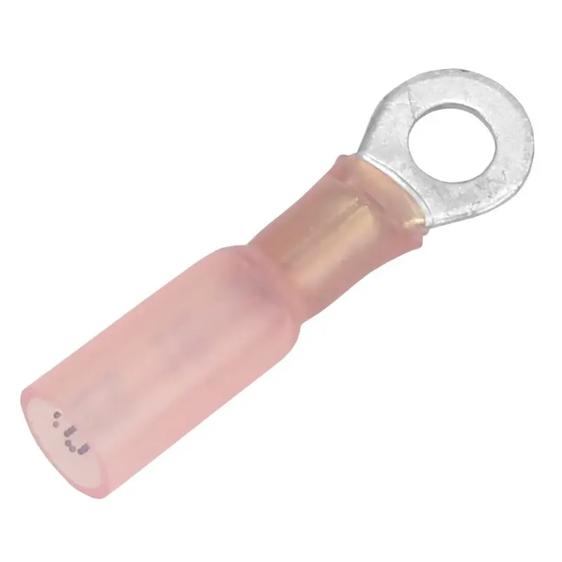 Pacer 22-18 Awg Heat Shrink Ring Terminal - #10 Stud Size - 3 Pack [Te18-10R-3] 1