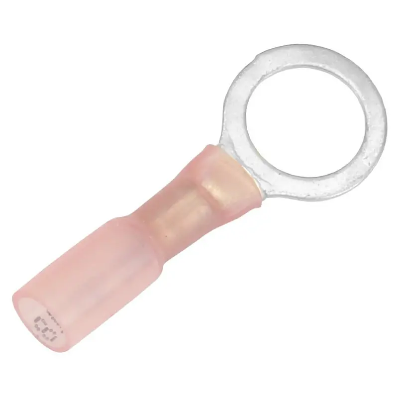 Pacer 22-18 Awg Heat Shrink Ring Terminal - 3/8" Stud Size - 25 Pack [Te18-38R-25] 1