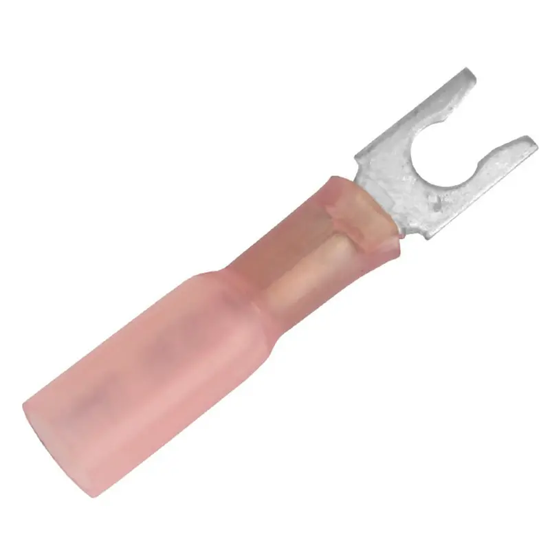 Pacer 22-18 Awg Heat Shrink Spade Terminal - #8 Stud Size - 100 Pack [Te18-8Slf-100] 1