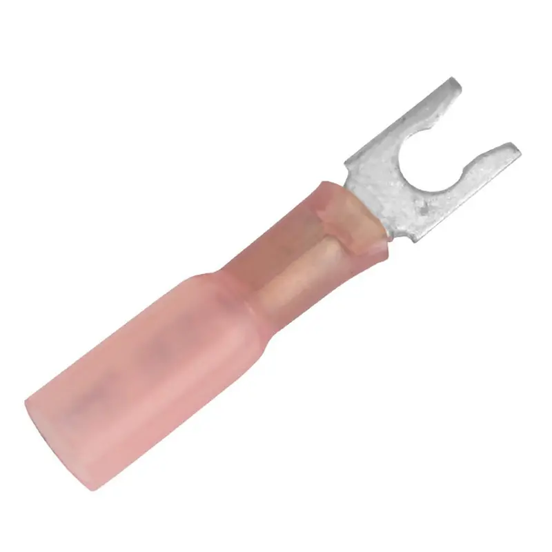 Pacer 22-18 Awg Heat Shrink Spade Terminal - #8 Stud Size - 25 Pack [Te18-8Slf-25] 1