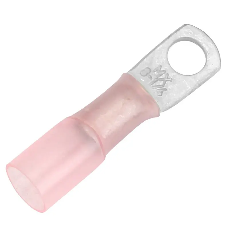 Pacer 8 Awg Heat Shrink Ring Terminal - 1/4" Stud Size - 25 Pack [Te8-14R-25] 1