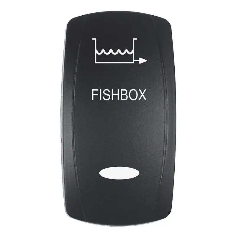Pacer Actuator - 'Fishbox' F/V Series Contura Switches - Black - Laser Etched (Top/Bottom Light) [Ev2le-Fbx] 1