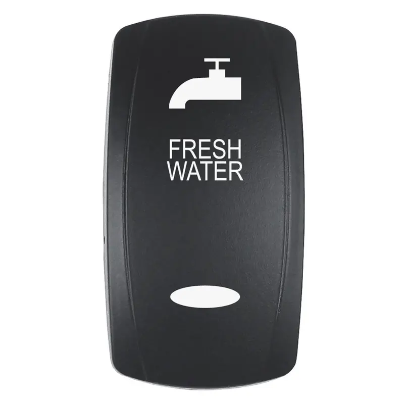 Pacer Actuator - 'Fresh Water' F/V Series Contura Switches - Black - Laser Etched (Top/Bottom Light) [Ev2le-Frsh] 1