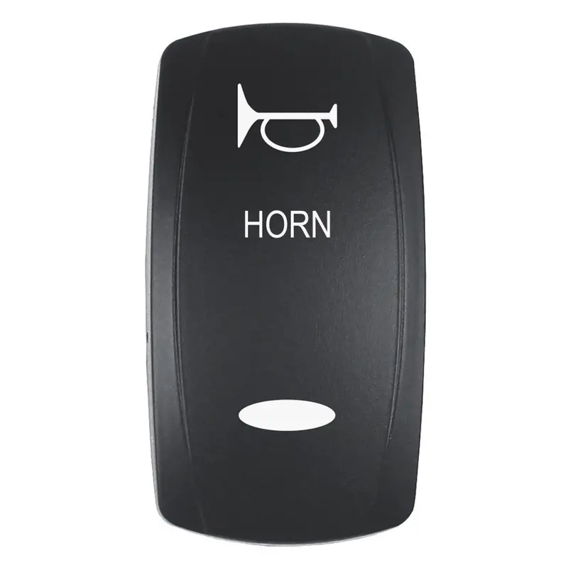 Pacer Actuator - 'Horn' F/V Series Contura Switches - Black - Laser Etched (Top/Bottom Light) [Ev2le-Hrn] 1