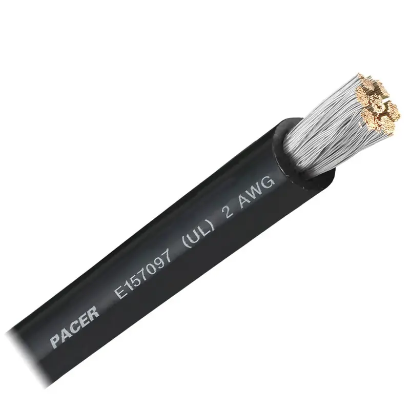 Pacer Black 2 Awg Battery Cable - Sold By The Foot [Wul2bk-Ft] 1