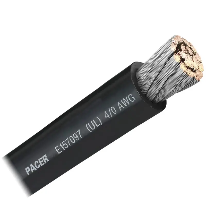 Pacer Black 4/0 Awg Battery Cable - Sold By The Foot [Wul4/0Bk-Ft] 1