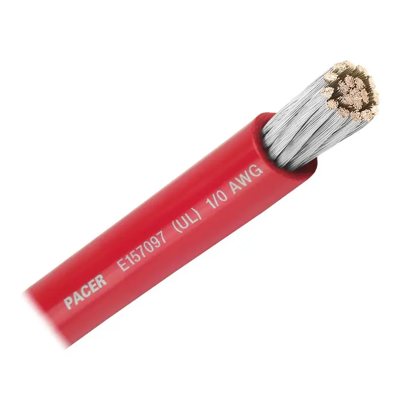 Pacer Red 1/0 Awg Battery Cable - 50' [Wul1/0Rd-50] 1