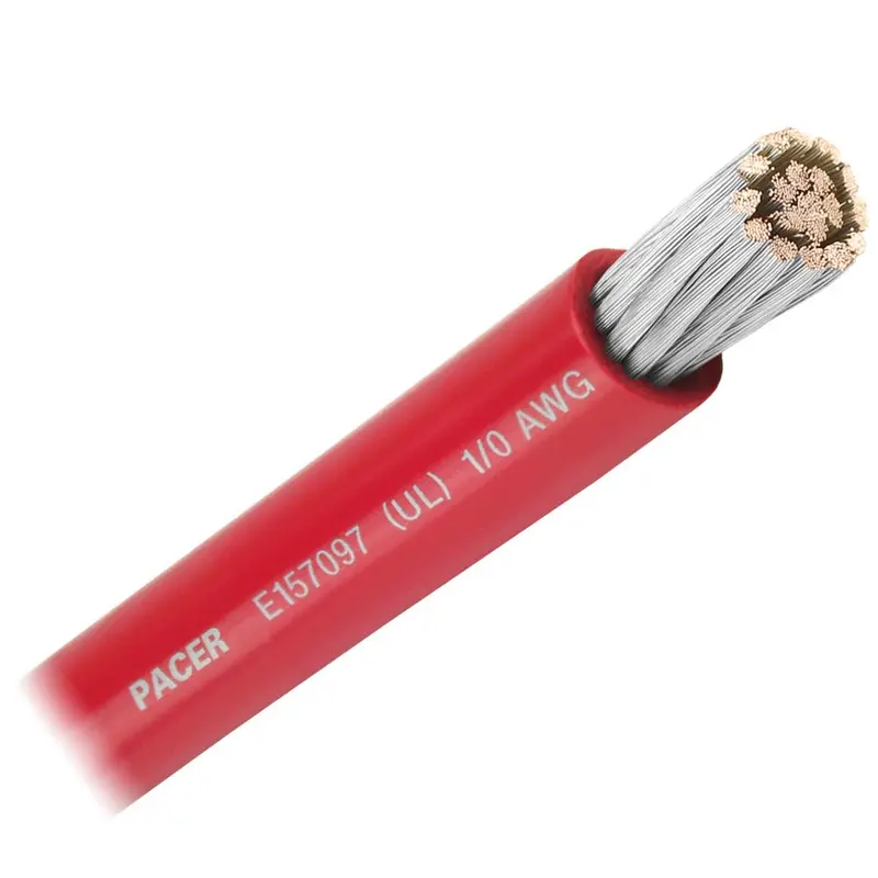 Pacer Red 1/0 Awg Battery Cable - Sold By The Foot [Wul1/0Rd-Ft] 1