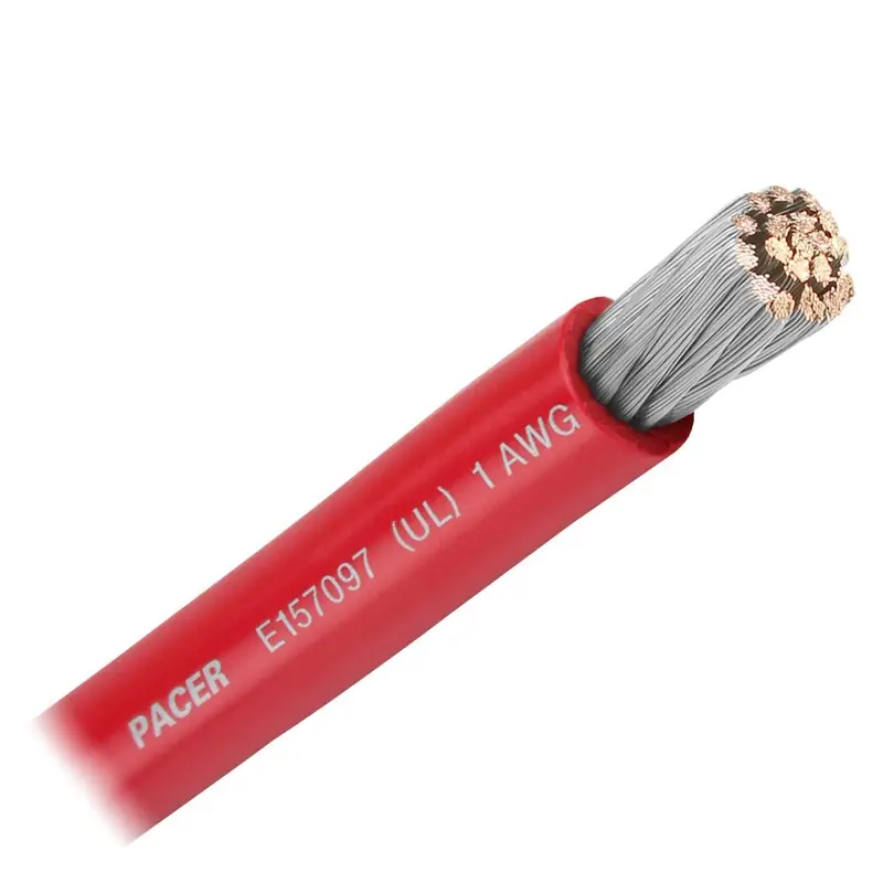 Pacer Red 1 Awg Battery Cable - Sold By The Foot [Wul1rd-Ft] 1
