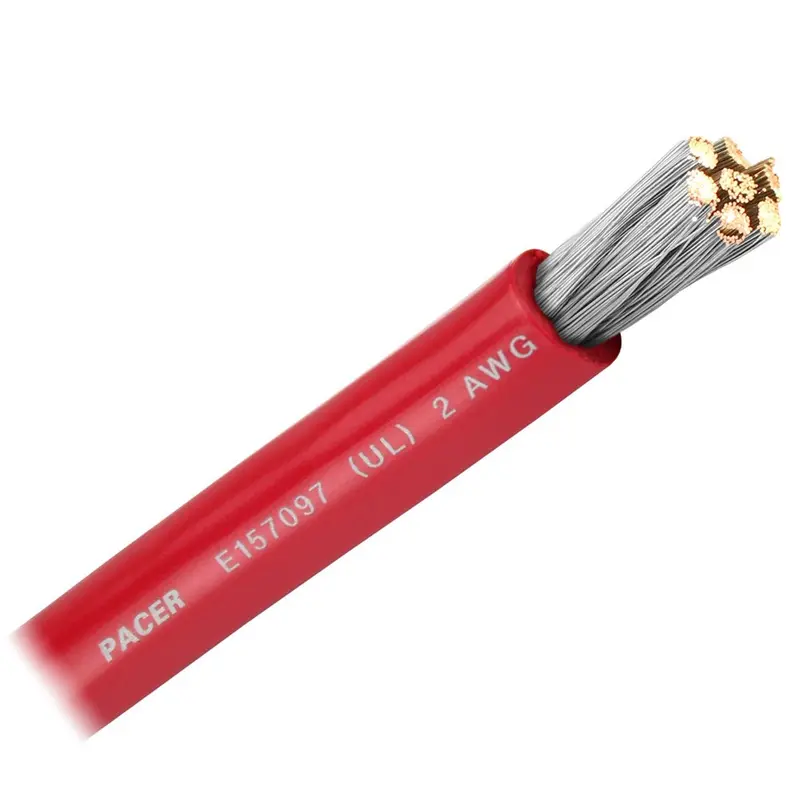 Pacer Red 2 Awg Battery Cable - Sold By The Foot [Wul2rd-Ft] 1