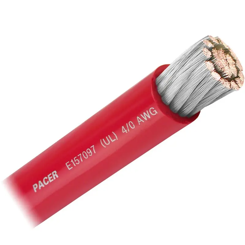 Pacer Red 4/0 Awg Battery Cable - Sold By The Foot [Wul4/0Rd-Ft] 1