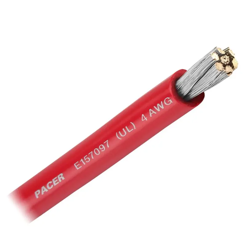 Pacer Red 4 Awg Battery Cable - Sold By The Foot [Wul4rd-Ft] 1
