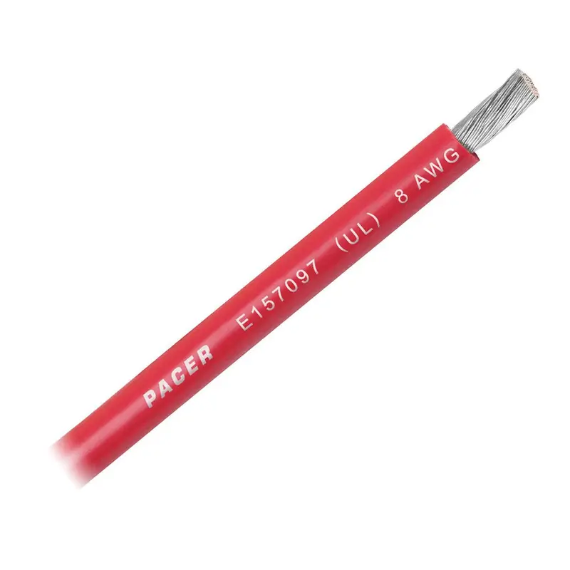 Pacer Red 8 Awg Battery Cable - Sold By The Foot [Wul8rd-Ft] 1