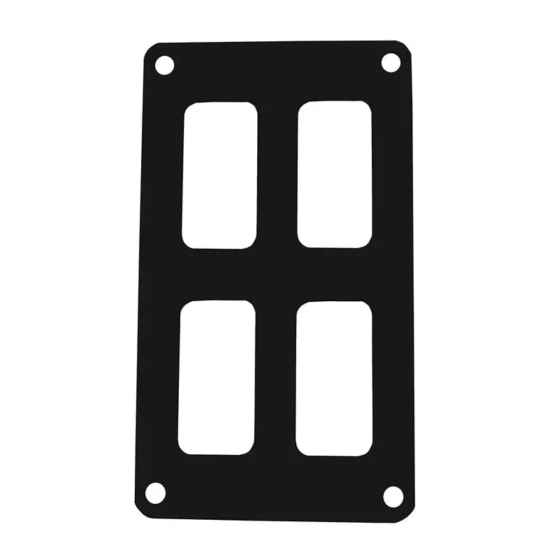 Pacer Switch Panel - 2 Switch  2 Row - 3" X 4.75" - Black Powder Coated Aluminum [Psc-22-Bk] 1
