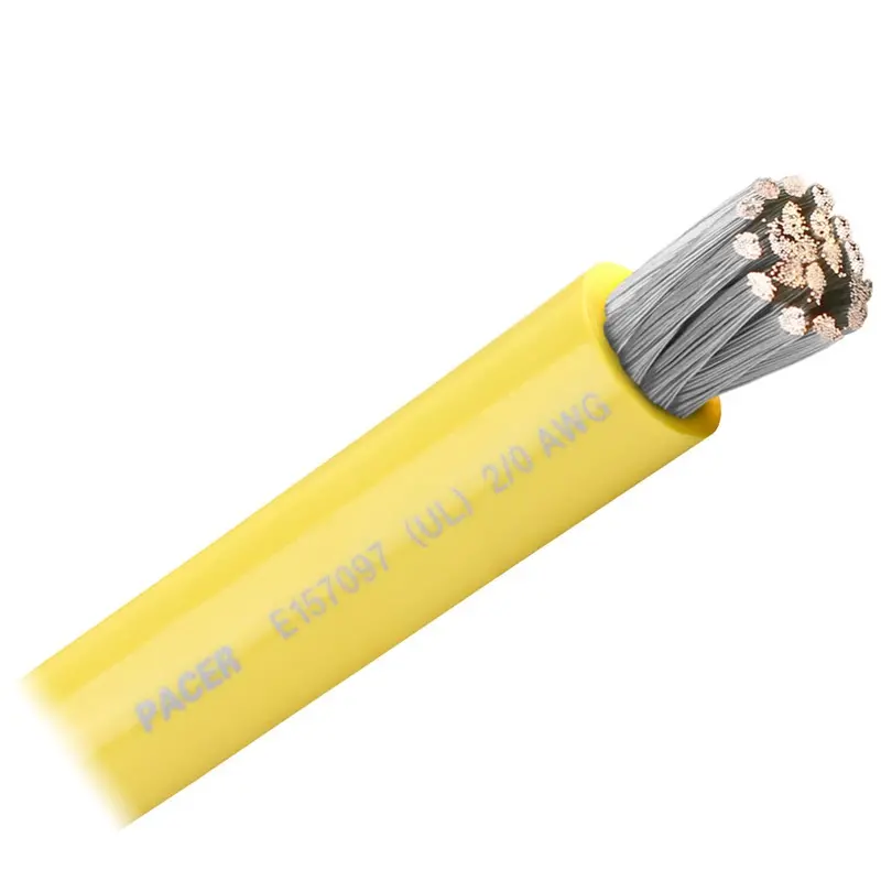 Pacer Yellow 2/0 Awg Battery Cable - Sold By The Foot [Wul2/0Yl-Ft] 1