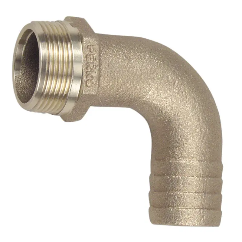 Perko 1" Pipe To Hose Adapter 90 Degree Bronze Made In The Usa [0063Dp6plb] 1