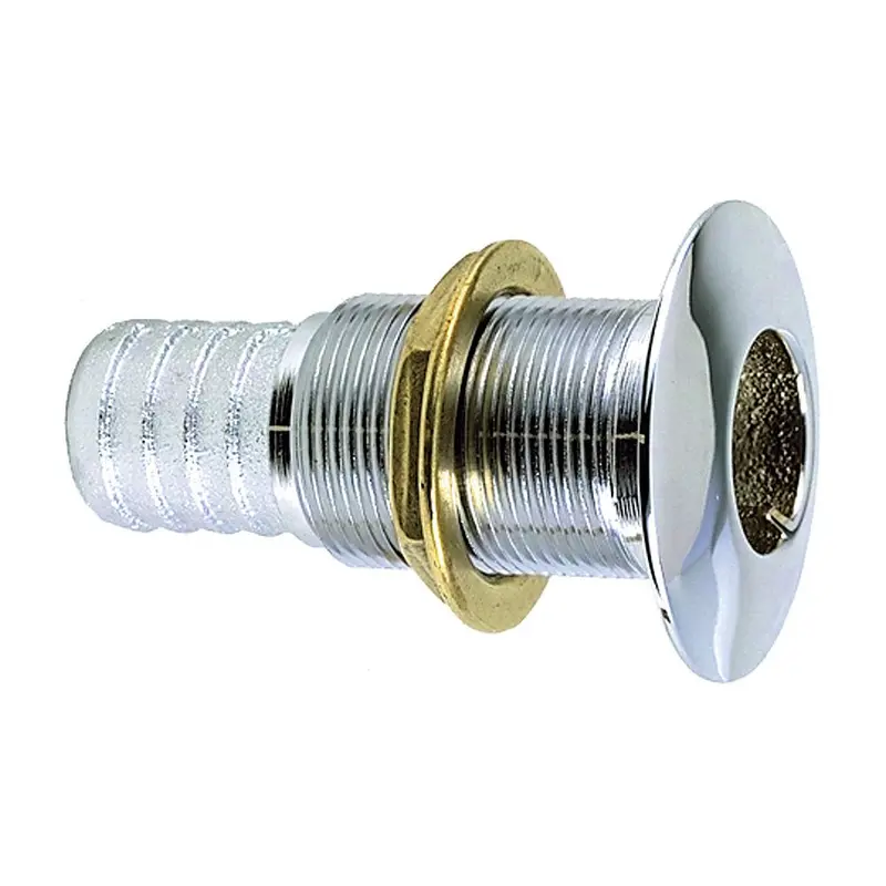 Perko 5/8" Thru-Hull Fitting F/ Hose Chrome Plated Bronze Made In The Usa [0350004Dpc] 1