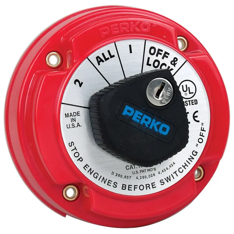 Perko 8504Dp Medium Duty Battery Selector Switch W/Alternator Field Disconnect & Key Lock [8504Dp] 1