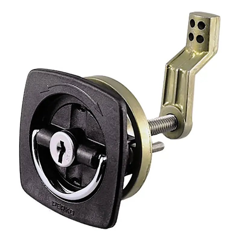 Perko Black Flush Lock - 2.5" X 2.5" W/Offset Cam Bar  Flexible Polymer Strike [0931Dp1blk] 1